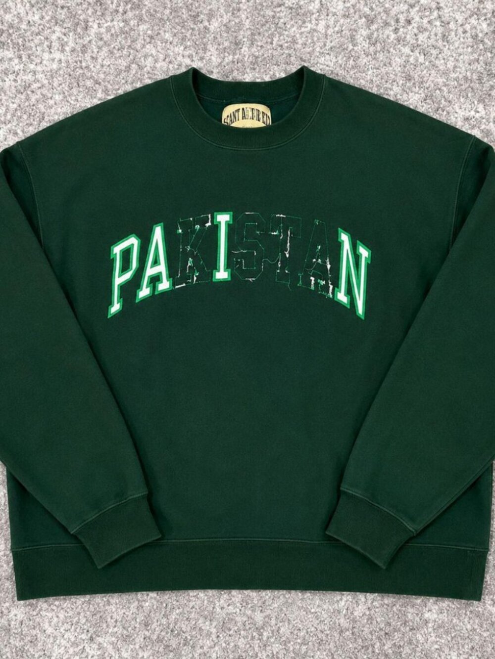I Can’t Decide Yet Pakistan PAIN Green Crewneck Sweater